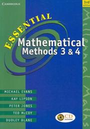 Cover of: Essential Mathematical Methods 3 and 4 with CD-Rom (Essential Mathematics)