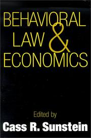 Cover of: Behavioral law and economics