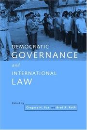Cover of: Democratic governance and international law