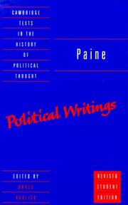 Cover of: Political writings by Thomas Paine