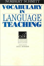 Cover of: Vocabulary in language teaching