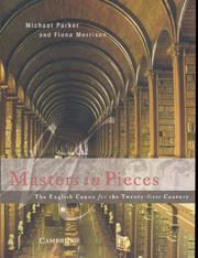 Cover of: Masters in Pieces: The English Canon for the Twenty-first Century