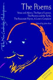 Cover of: The Poems by William Shakespeare