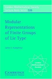 Cover of: Modular Representations of Finite Groups of Lie Type