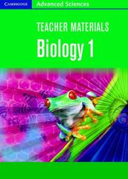 Cover of: Teacher Materials Biology 1 CD-ROM (Cambridge Advanced Sciences) by Richard Fosbery, Phil Bradfield, Piers Wood, Stephanie Fowler