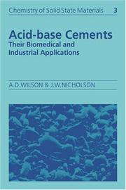 Cover of: Acid-Base Cements: Their Biomedical and Industrial Applications