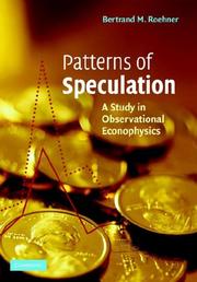 Cover of: Patterns of Speculation: A Study in Observational Econophysics