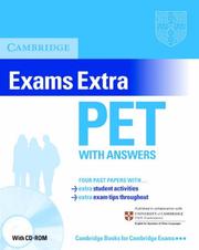 Cover of: Cambridge Exams Extra PET Self Study Pack (PET Practice Tests)