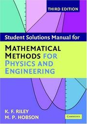 Cover of: Student Solution Manual for Mathematical Methods for Physics and Engineering Third Edition