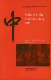 Cover of: Culture in the Contemporary PRC (The China Quarterly Special Issues)