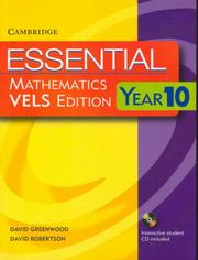 Cover of: Essential Mathematics VELS Edition Year 10 Pack With Student Book, Student CD and Homework Book (Essential Mathematics) by David Greenwood, David Robertson