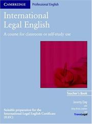 Cover of: International Legal English Teacher