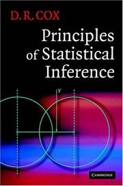 Cover of: Principles of Statistical Inference by David R. Cox