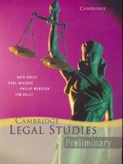 Cover of: Cambridge Preliminary Legal Studies
