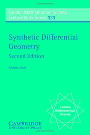 Cover of: Synthetic Differential Geometry | Anders Kock