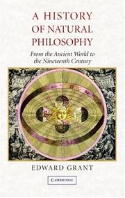 Cover of: A History of Natural Philosophy by Edward Grant