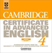 Cambridge Certificate in Advanced English 4 Audio CD Set by University of Cambridge Local Examinations Syndicate