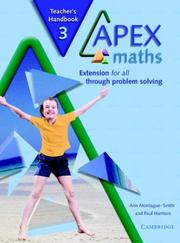 Cover of: Apex Maths 3 Teacher's Handbook: Extension for all through Problem Solving (Apex Maths)