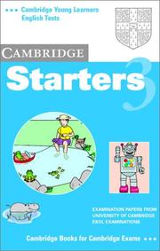 Cover of: Cambridge Starters 3 Audio Cassette by University of Cambridge Local Examinations Syndicate