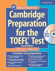 Cover of: Cambridge Preparation for the TOEFL Test (Book & CD-ROM) by Jolene Gear, Robert Gear
