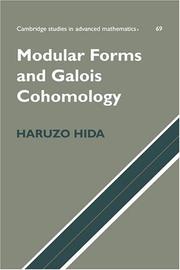 Cover of: Modular Forms and Galois Cohomology (Cambridge Studies in Advanced Mathematics)