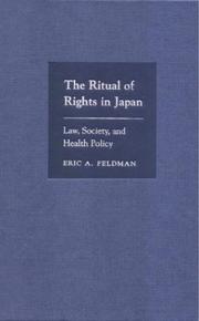 Cover of: The Ritual of Rights in Japan by Eric A. Feldman