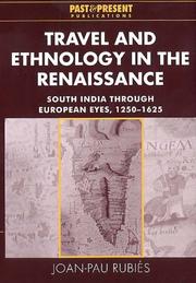 Cover of: Travel and Ethnology in the Renaissance by Joan-Pau Rubiés