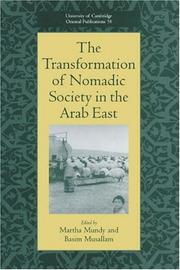 Cover of: The Transformation of Nomadic Society in the Arab East (University of Cambridge Oriental Publications) by 
