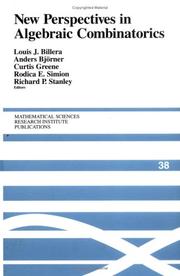 Cover of: New Perspectives in Algebraic Combinatorics by Anders Bj^D"orner