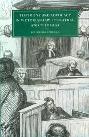 Cover of: Testimony and advocacy in Victorian law, literature, and theology