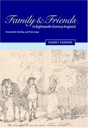 Cover of: Family and friends in eighteenth-century England