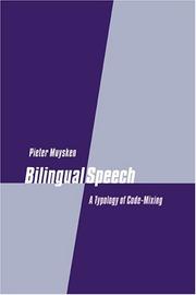 Cover of: Bilingual speech by Pieter Muysken