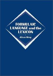 Cover of: Formulaic language and the lexicon