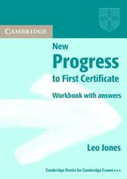 Cover of: New Progress to First Certificate Workbook with answers
