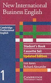 Cover of: New International Business English Updated Edition Student's Book Audio Cassette Set by Leo Jones, Richard Alexander