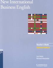 Cover of: New International Business English Updated Edition Teacher's Book by Leo Jones, Richard Alexander