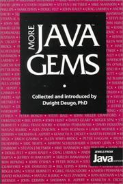 Cover of: More Java gems by edited by Dwight Deugo.