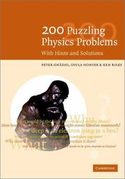 Cover of: 200 Puzzling Physics Problems by Peter Gnadig, G. Honyek, K. F. Riley