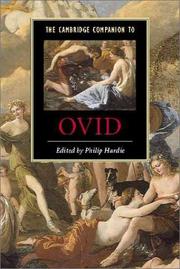 Cover of: The Cambridge companion to Ovid by edited by Philip Hardie.