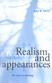 Realism and Appearances by John W. Yolton