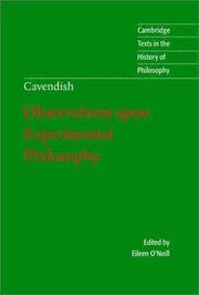 Cover of: Margaret Cavendish: Observations upon Experimental Philosophy (Cambridge Texts in the History of Philosophy)
