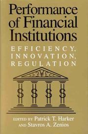 Cover of: Performance of Financial Institutions: Efficiency, Innovation, Regulation