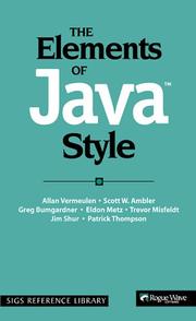 Cover of: The elements of Java style by Al Vermeulen, Al Vermeulen