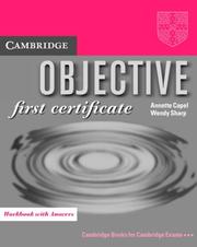 Cover of: Objective: First Certificate Workbook with answers