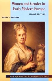 Cover of: Women and Gender in Early Modern Europe (New Approaches to European History) by Merry E. Wiesner