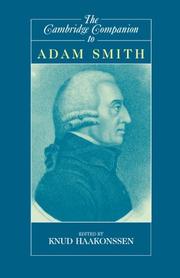 Cover of: The Cambridge companion to Adam Smith by edited by Knud Haakonssen.