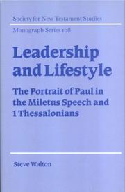 Cover of: Leadership and lifestyle by Walton, Steve Dr.