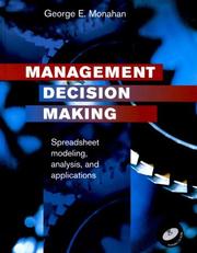 Cover of: Management Decision Making by George E. Monahan