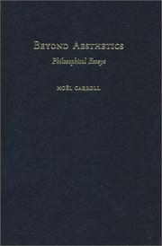 Cover of: Beyond Aesthetics: Philosophical Essays