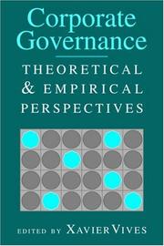 Cover of: Corporate Governance: Theoretical and Empirical Perspectives